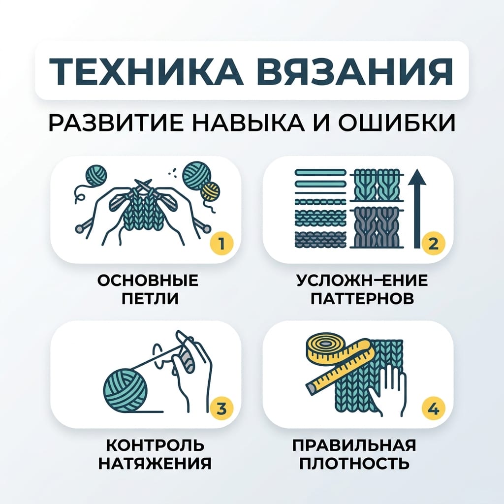 Техника вязания: как развить навык и избежать главных ошибок новичков