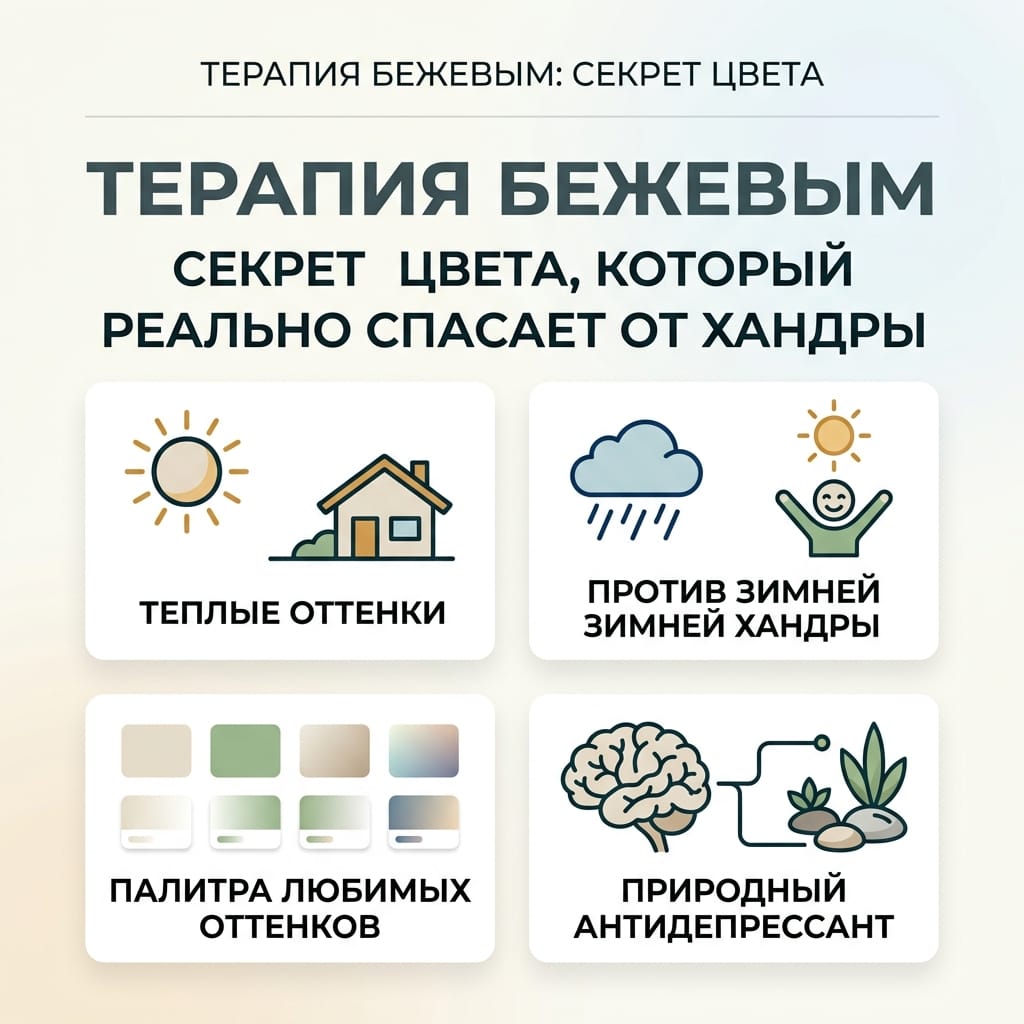 Терапия бежевым: секрет цвета, который реально спасает от хандры