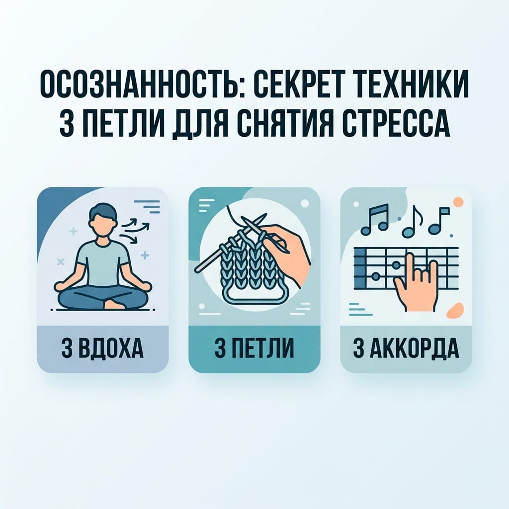 Осознанность: секрет техники 3 петли для снятия стресса