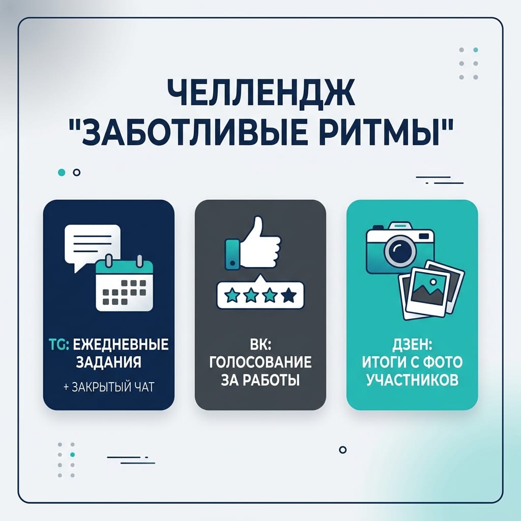 Челлендж Заботливые ритмы: как наладить режим за 7 дней