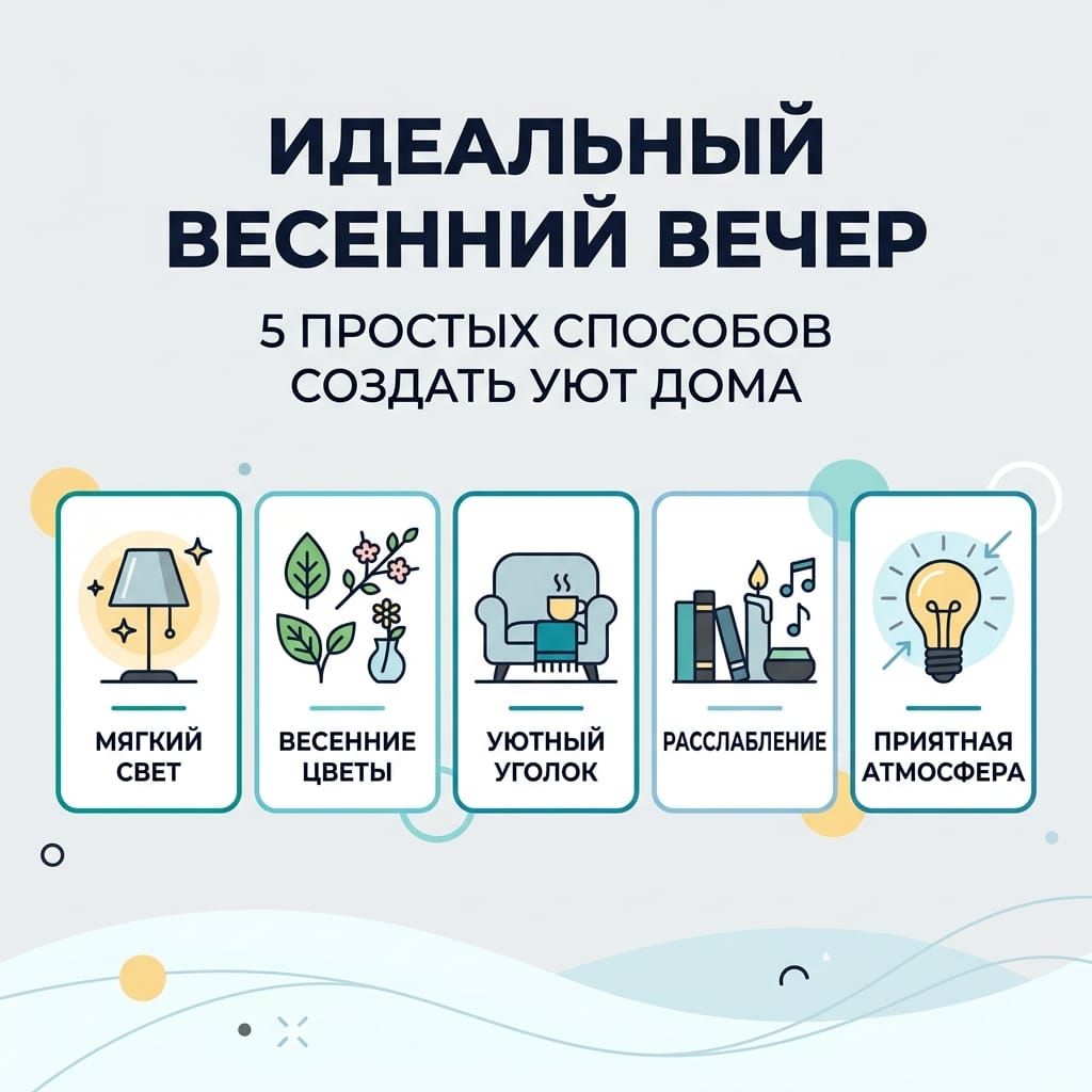 Идеальный весенний вечер: 5 простых способов создать уют дома