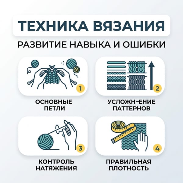 Техника вязания: как развить навык и избежать главных ошибок новичков
