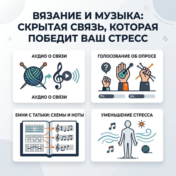 Вязание и музыка: скрытая связь, которая победит ваш стресс