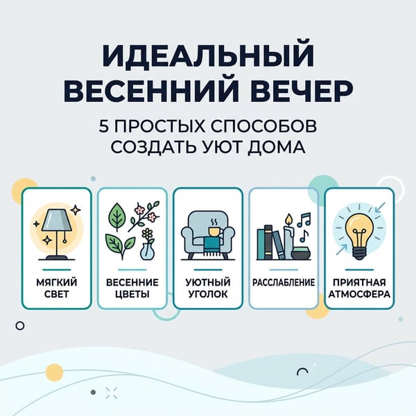 Идеальный весенний вечер: 5 простых способов создать уют дома